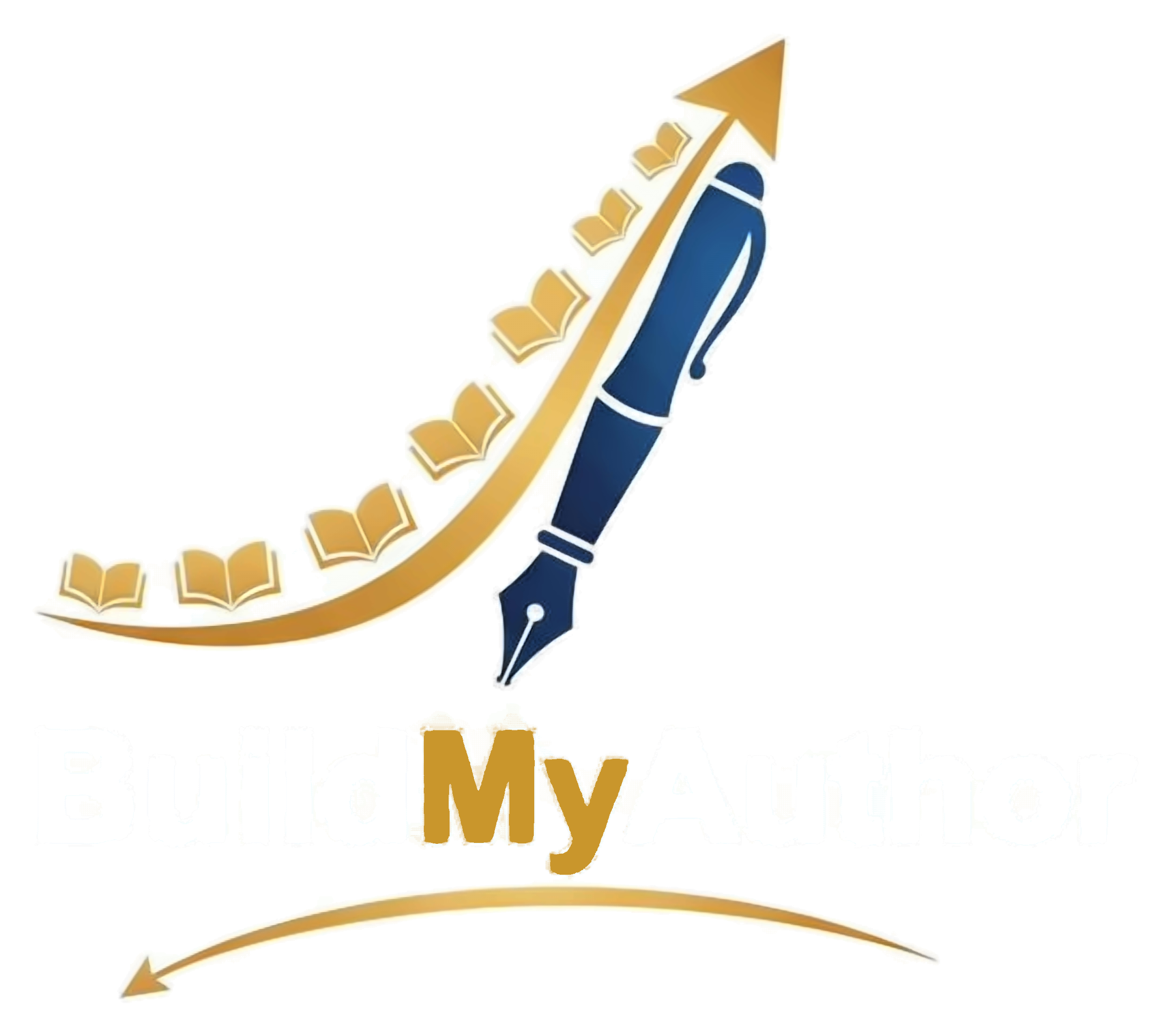 buildmyauthor logo white gloden